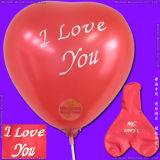 Inflatable Silk Screen Printed Heart Shape Balloon for Christmas Day`